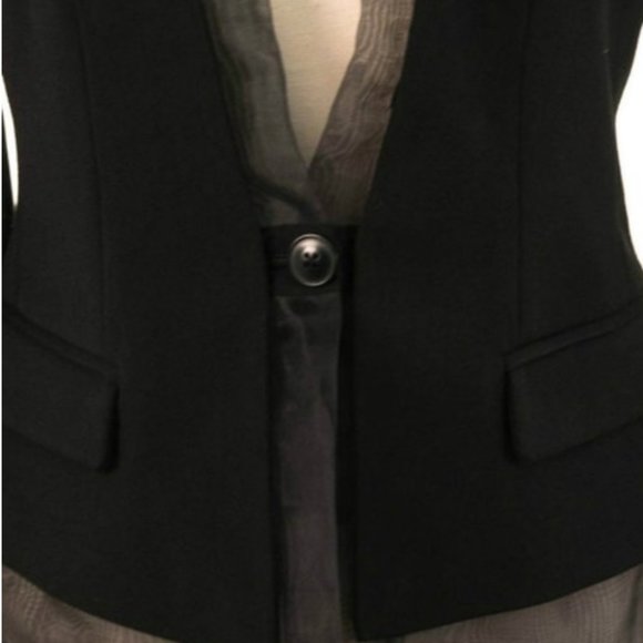 GAP One-button Tuxedo Blazer with Sheer Trim -Size M - Picture 3 of 4
